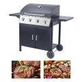 4+1 Burner Gas BBQ Grill Outdoor Barbecue Machine Portable Gas BBQ Grill for Counter Top Propane Barbecue